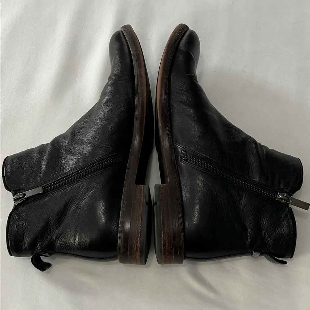 Franco Sarto Black Hand Finished Leather Marcus Booties